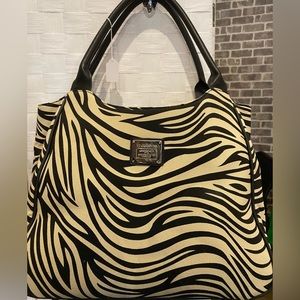 Liz Claiborne large zebra tote